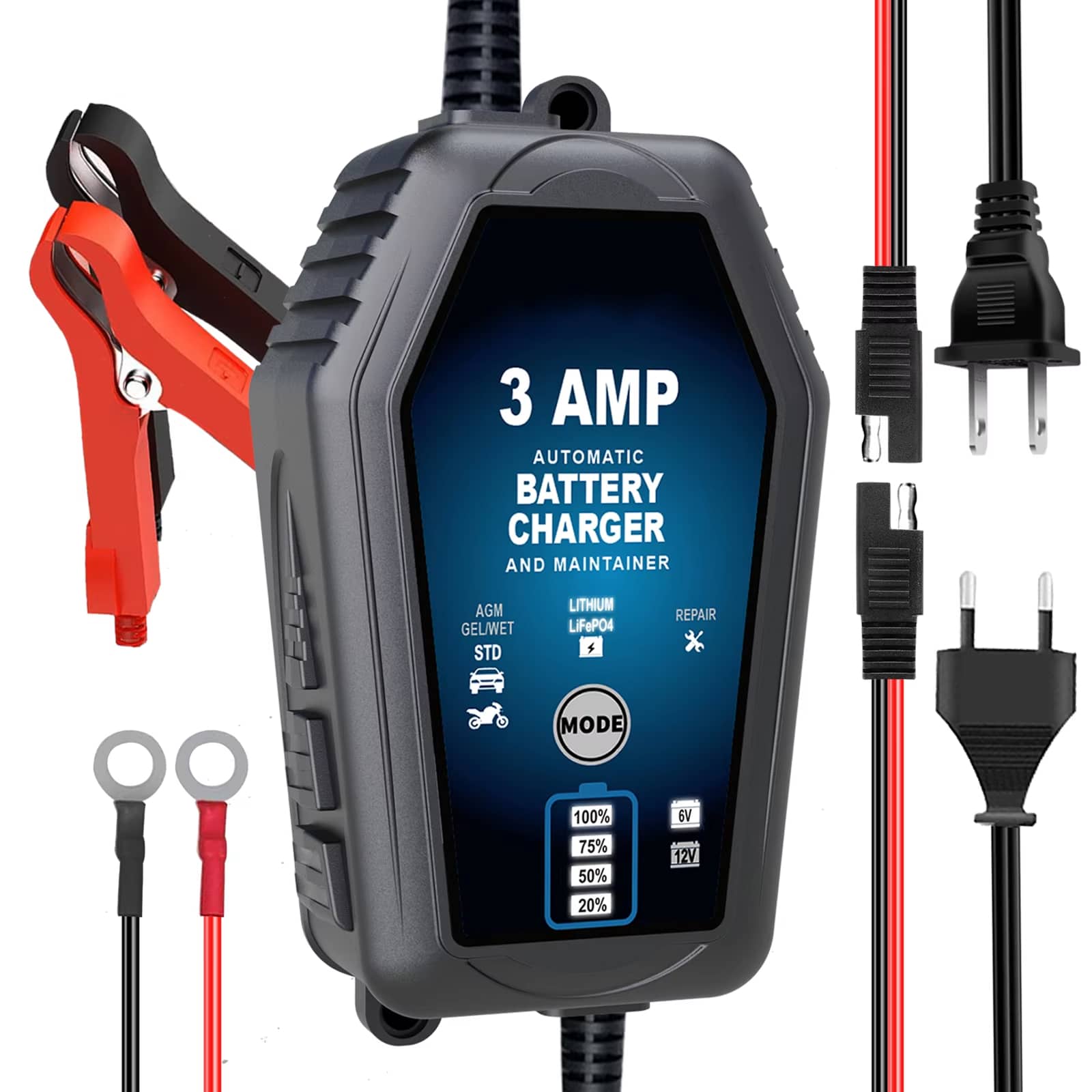 Battery Tender Plus portable car battery charger — long-trusted SAE trickle charger