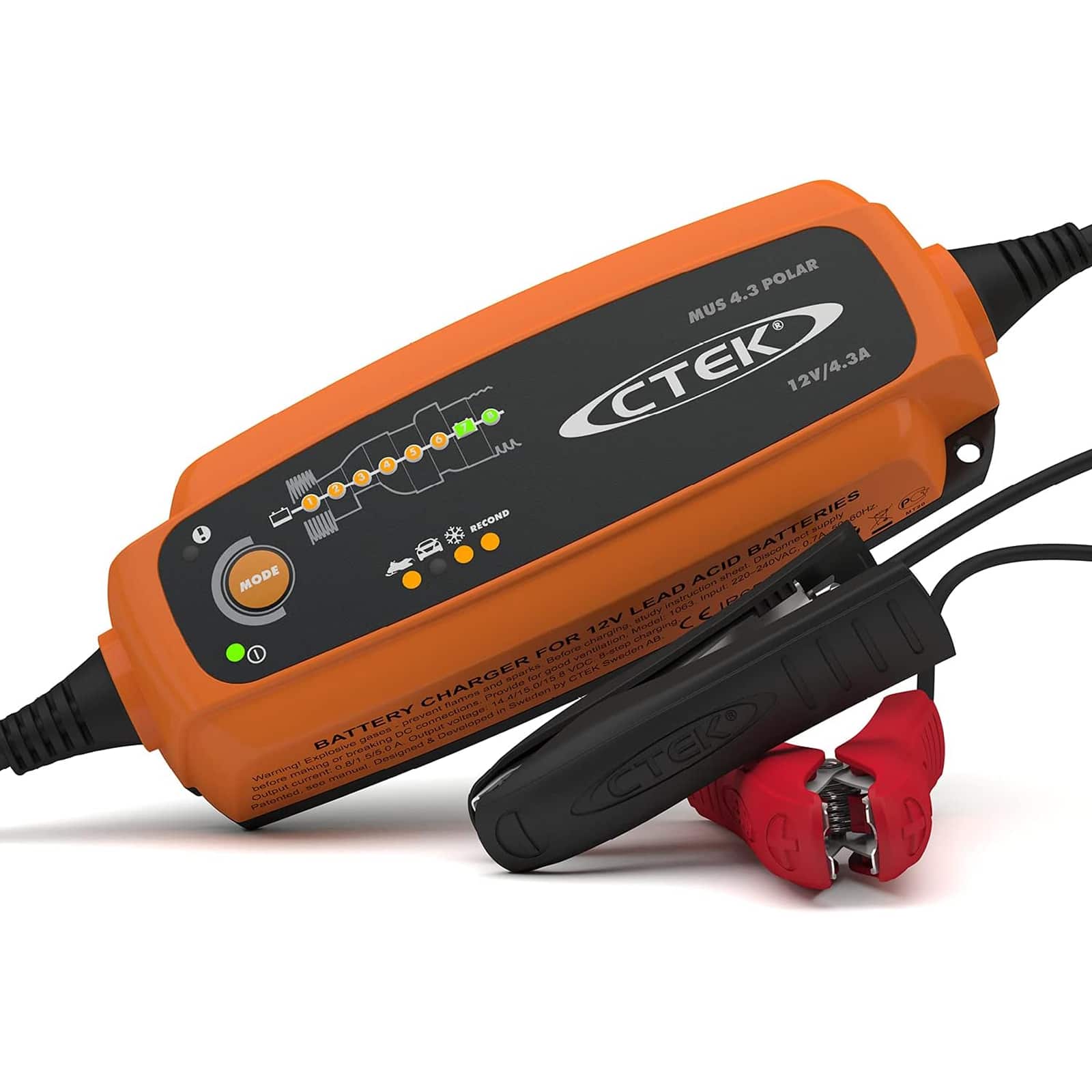 Sealey SBC1224 portable car battery charger — 6V/12V/24V LED display unit