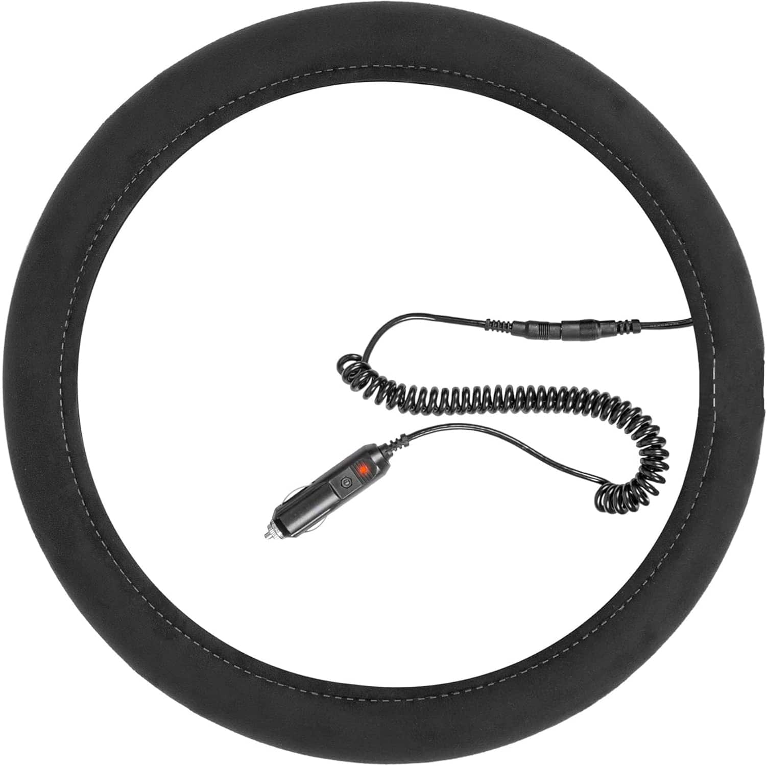 Edinstry Coiled-Cable Wired Heated Steering Wheel Cover