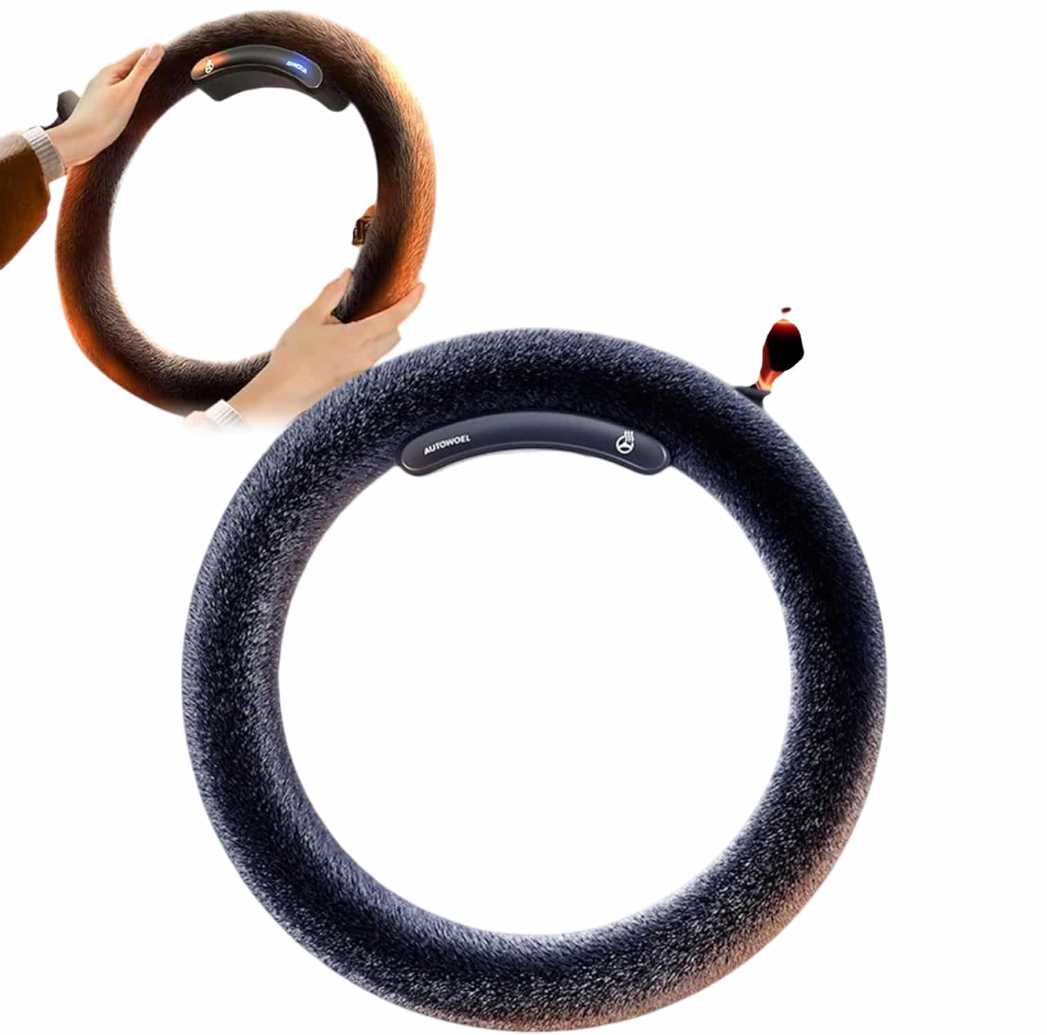 LinZong Wireless Silk-Cotton Heated Steering Wheel Cover