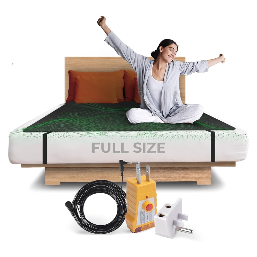 Earth and Moon — passive bed grounding mat