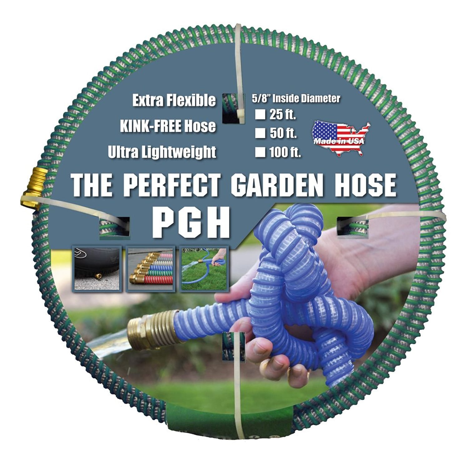 Pocket Hose Copper Bullet expandable hose — copper-coated fittings